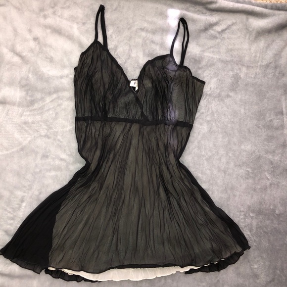 black sheer tulle slip dress - Picture 2 of 3